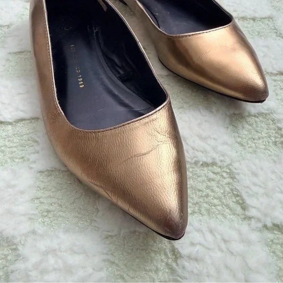 GAP Metallic Bronze Pointed Toe Flats - Picture 2 of 3